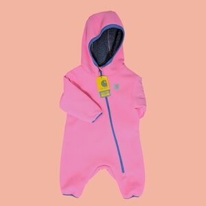 Carhartt Baby Girl 6M Snowsuit Quick Duck Hooded Insulated Quilted Bunting  NEW